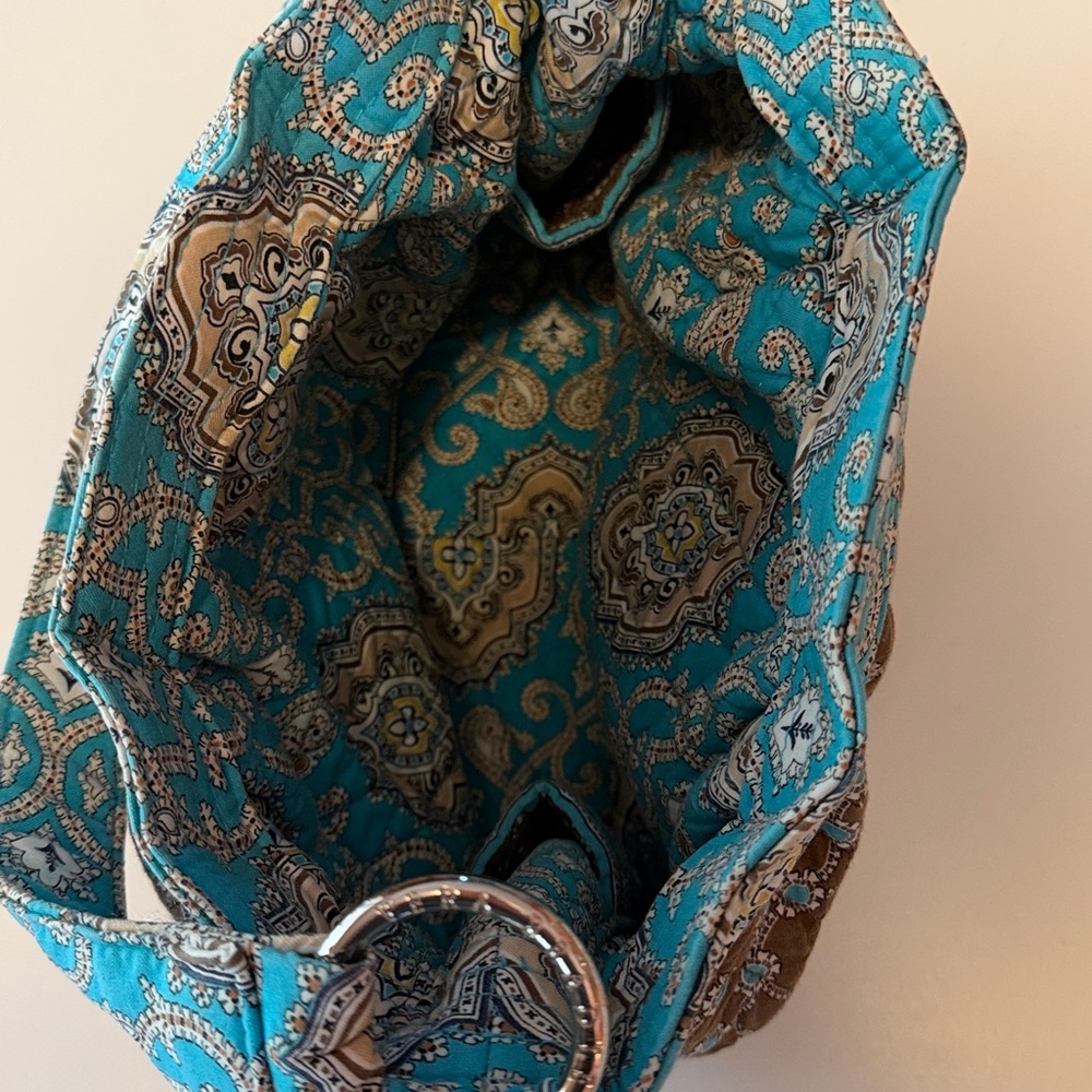 Vera Bradley retired pattern Totally Turq in Maggie style bag. Reversible. - Picture 5 of 10